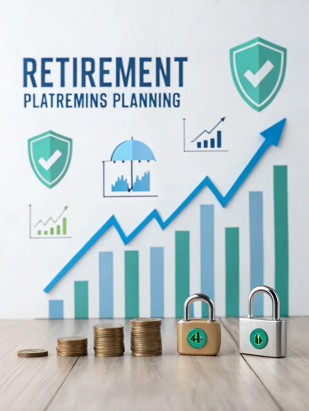 A graph showing the projected growth of a retirement fund over time, illustrating the power of compounding and long-term investment in South Africa.